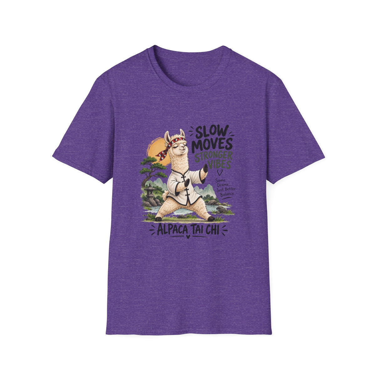 Alpaca Tai Chi T-Shirt "Slow Moves Stronger Vibes"