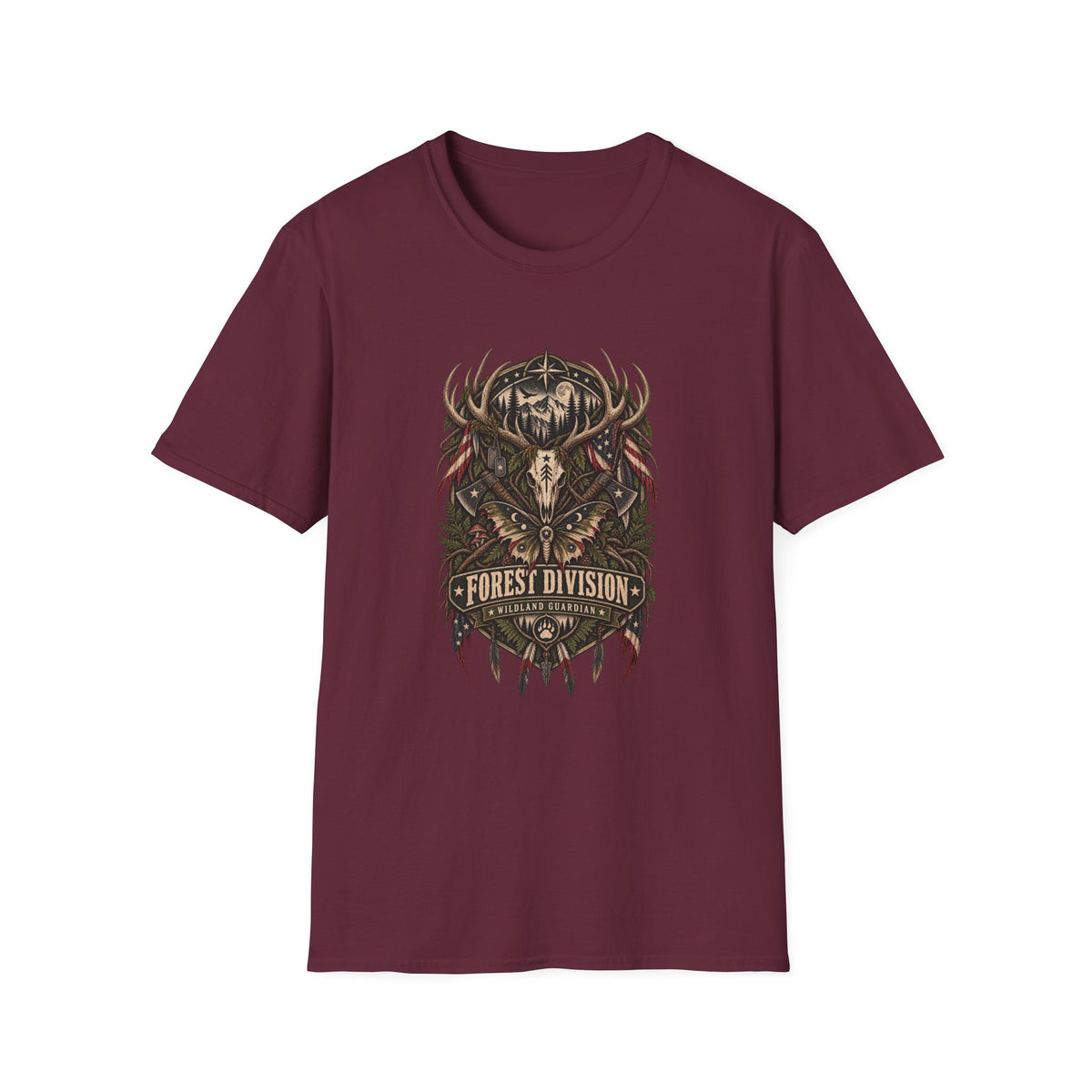 Deer Skull Forest Division T-Shirt