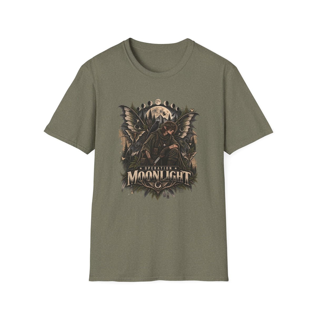 Moonlight Raven Graphic T-Shirt