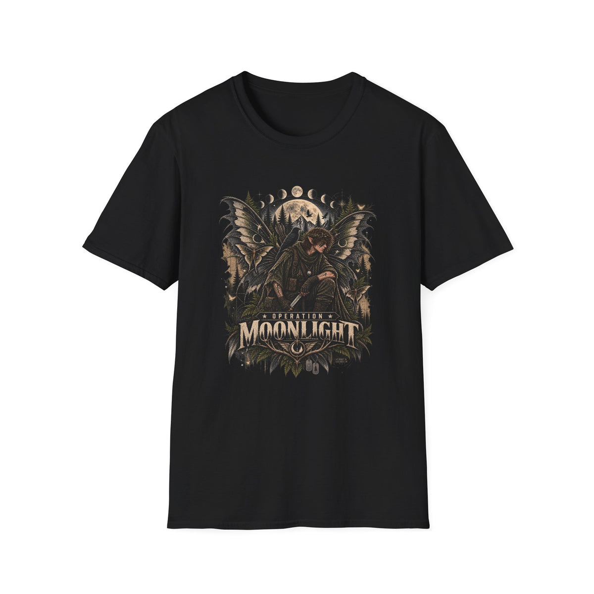 Moonlight Raven Graphic T-Shirt