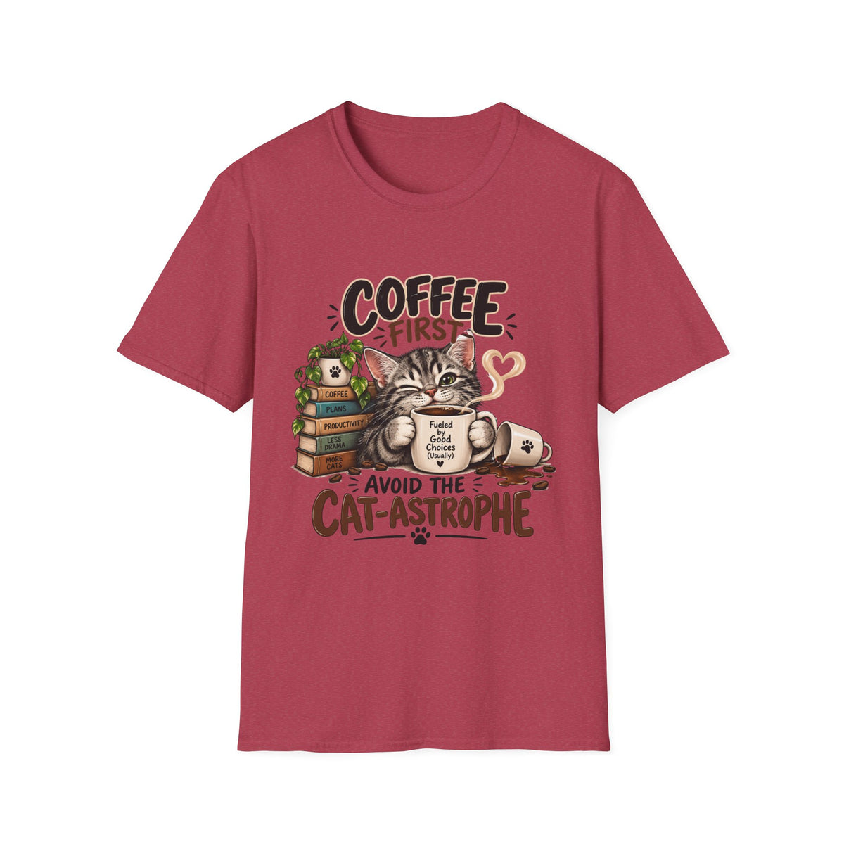 Coffee First Cat T-Shirt