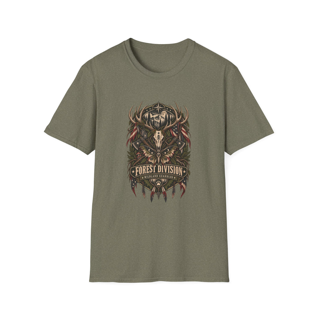 Deer Skull Forest Division T-Shirt