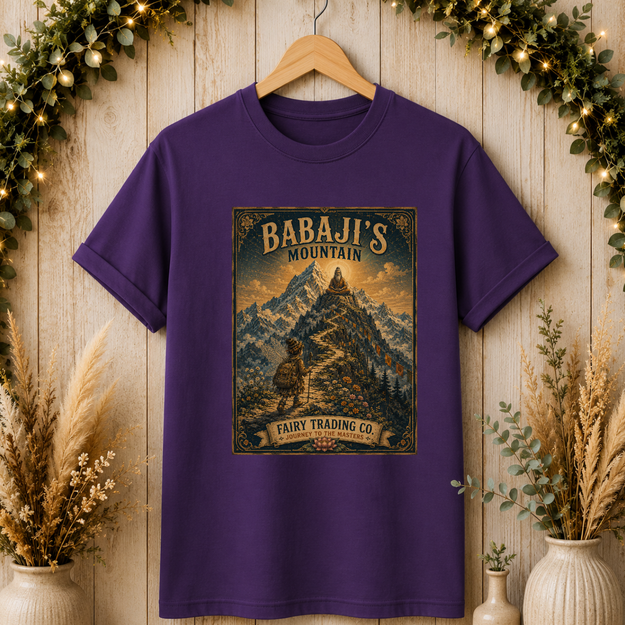Babaji's Mountain Vintage T-Shirt – Retro Outdoor Adventure Graphic Tee