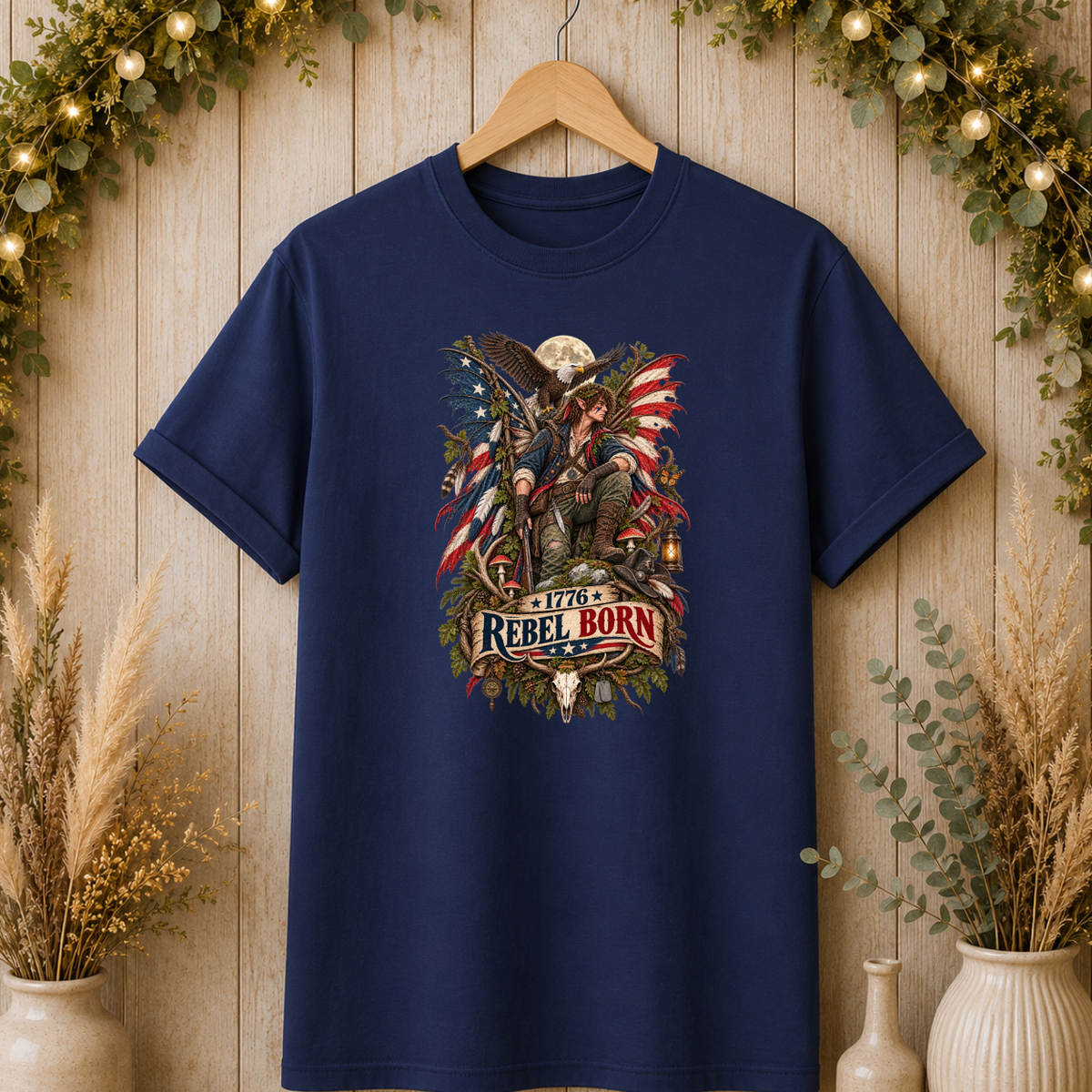 Rebel Born Eagle Graphic T-Shirt