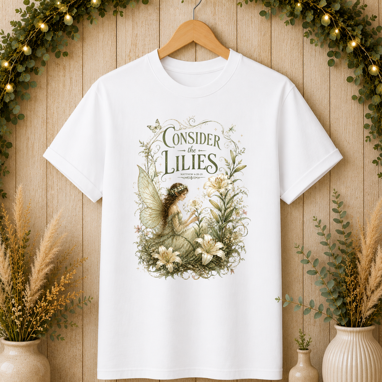 Consider the Lilies Floral Christian T-Shirt