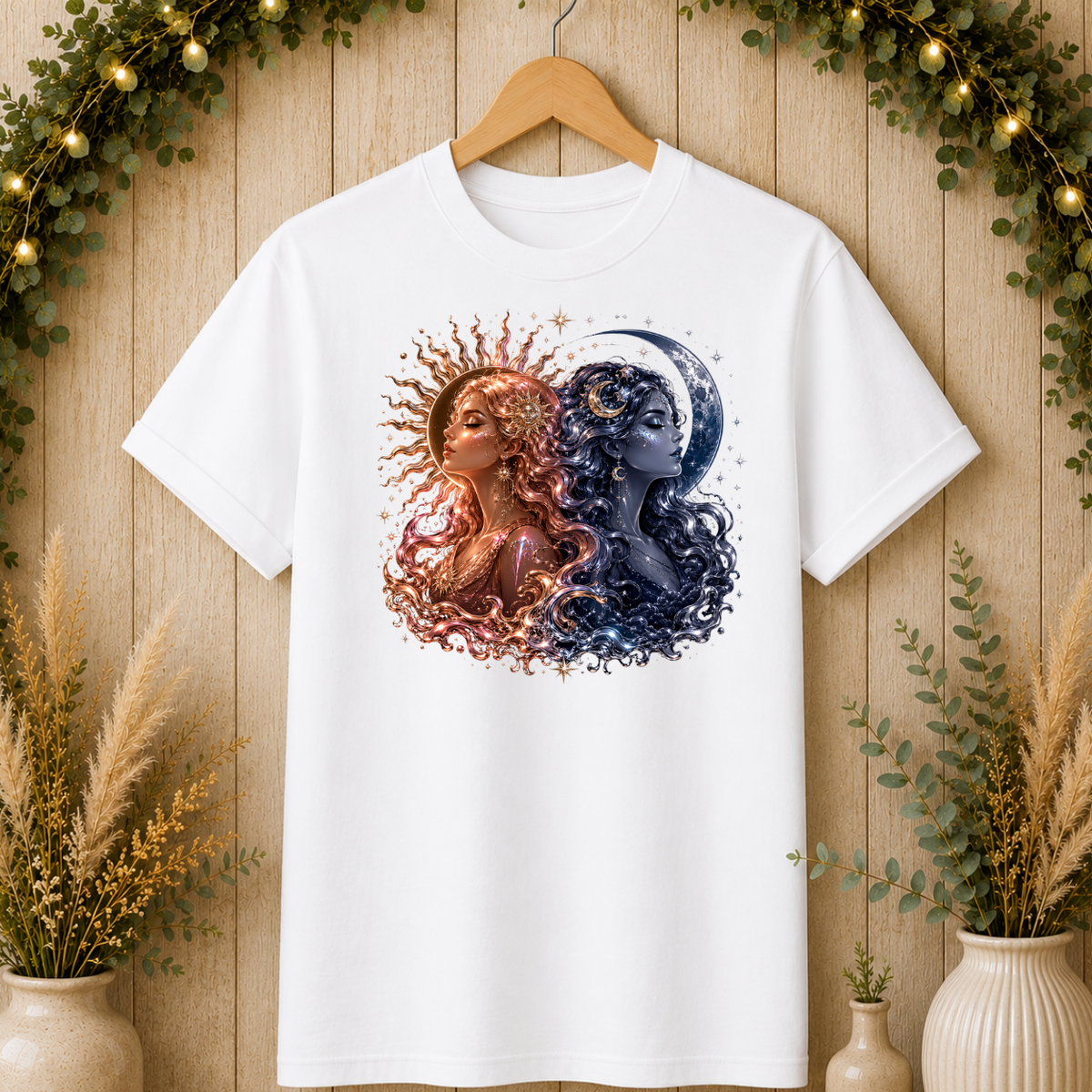 Sun and Moon Portrait T-Shirt