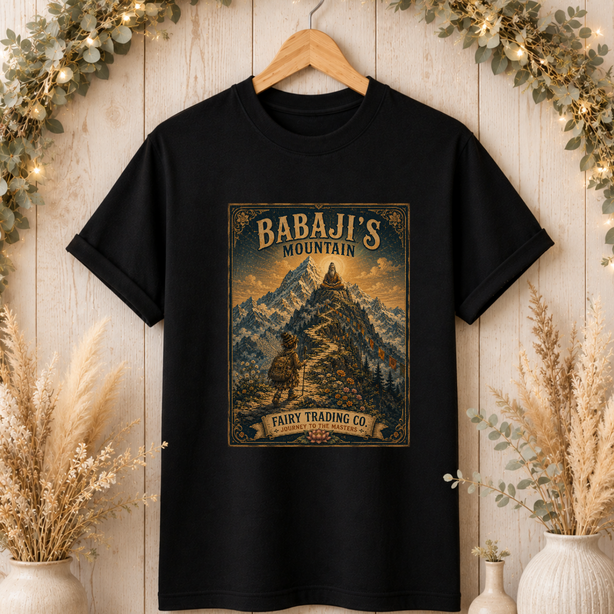 Babaji's Mountain Vintage T-Shirt – Retro Outdoor Adventure Graphic Tee