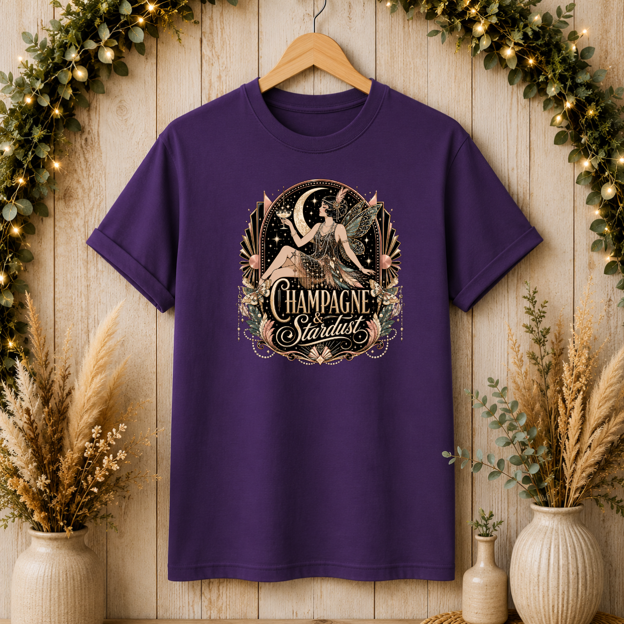 Vintage Moon Fairy Graphic T-Shirt