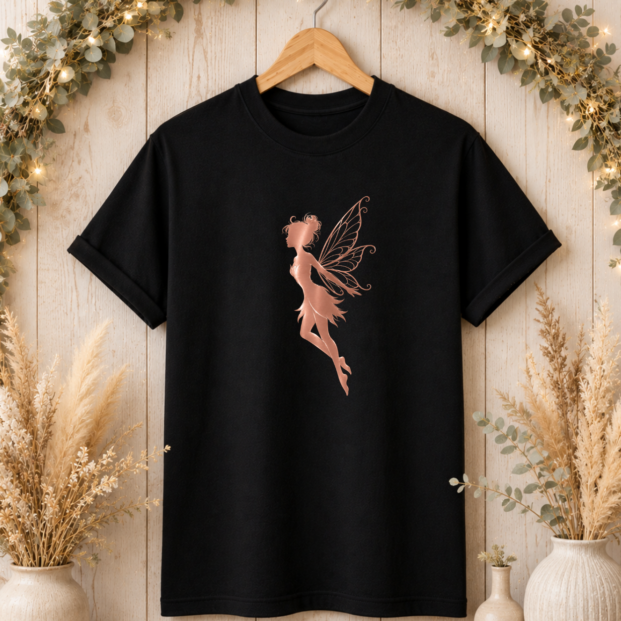 Delicate Rose Gold Fairy Wings T-Shirt
