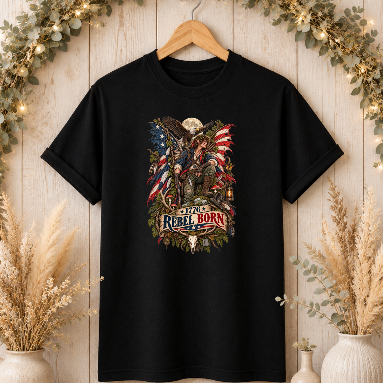 Rebel Born Eagle Graphic T-Shirt
