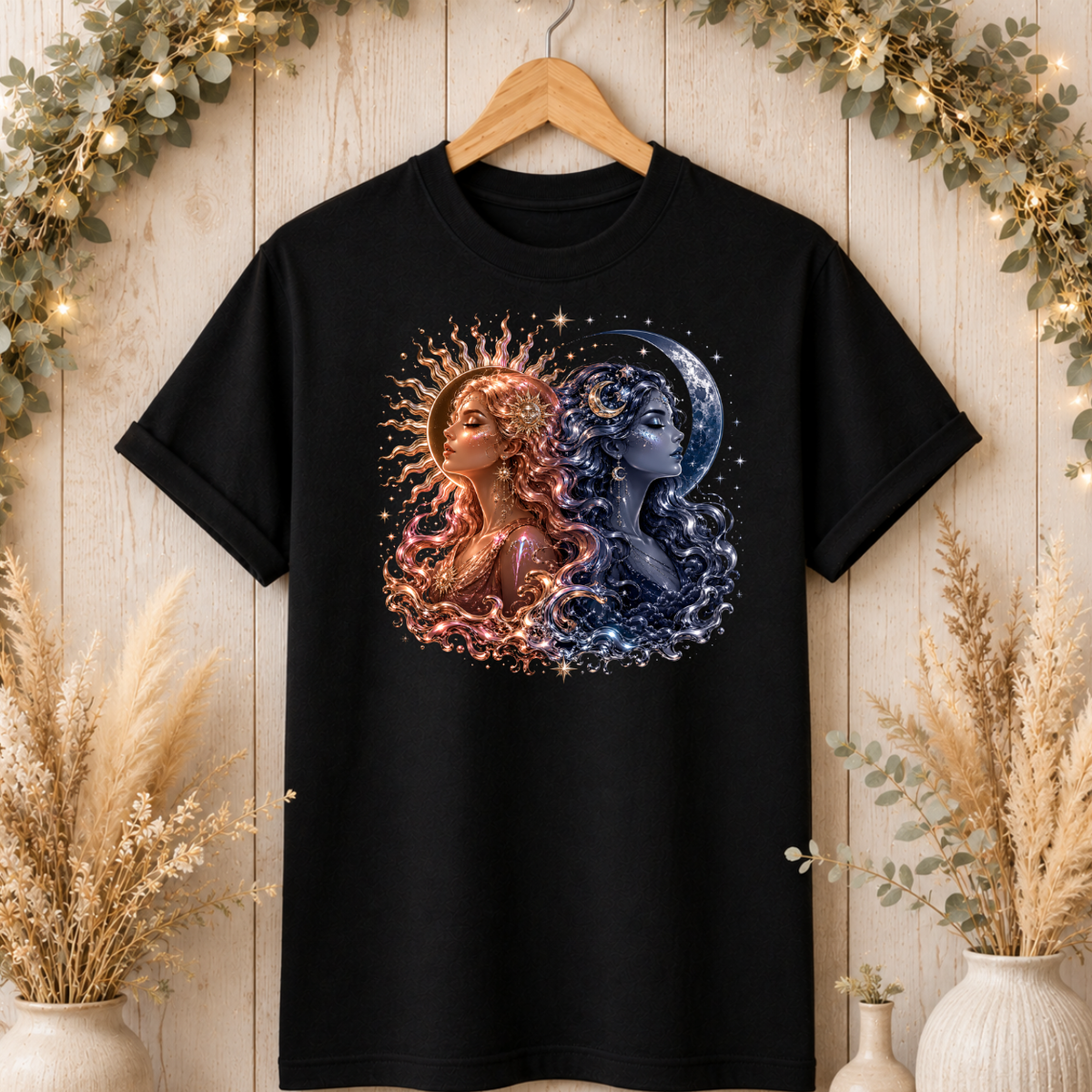 Sun and Moon Portrait T-Shirt