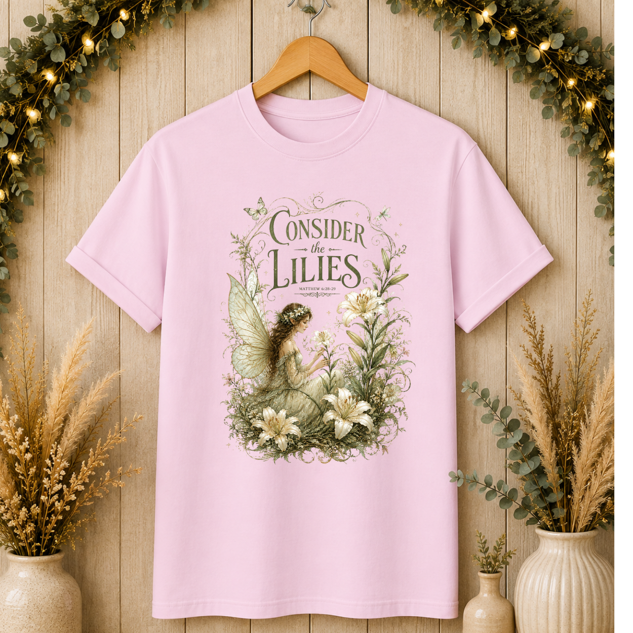 Consider the Lilies Floral Christian T-Shirt