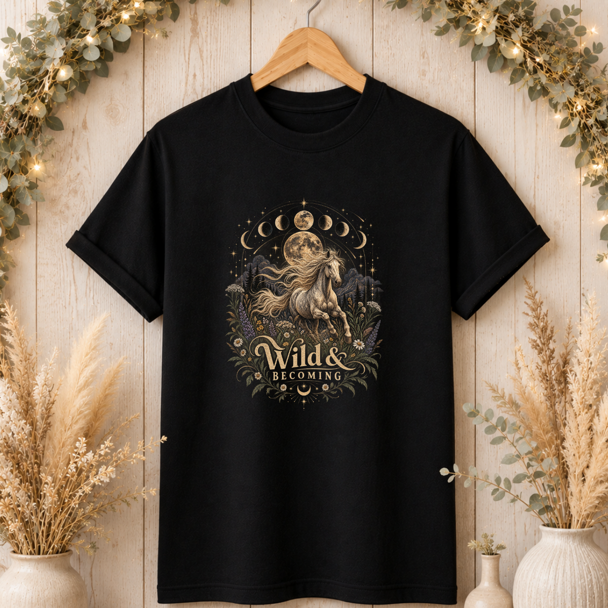 Moon Phases Unicorn T-Shirt