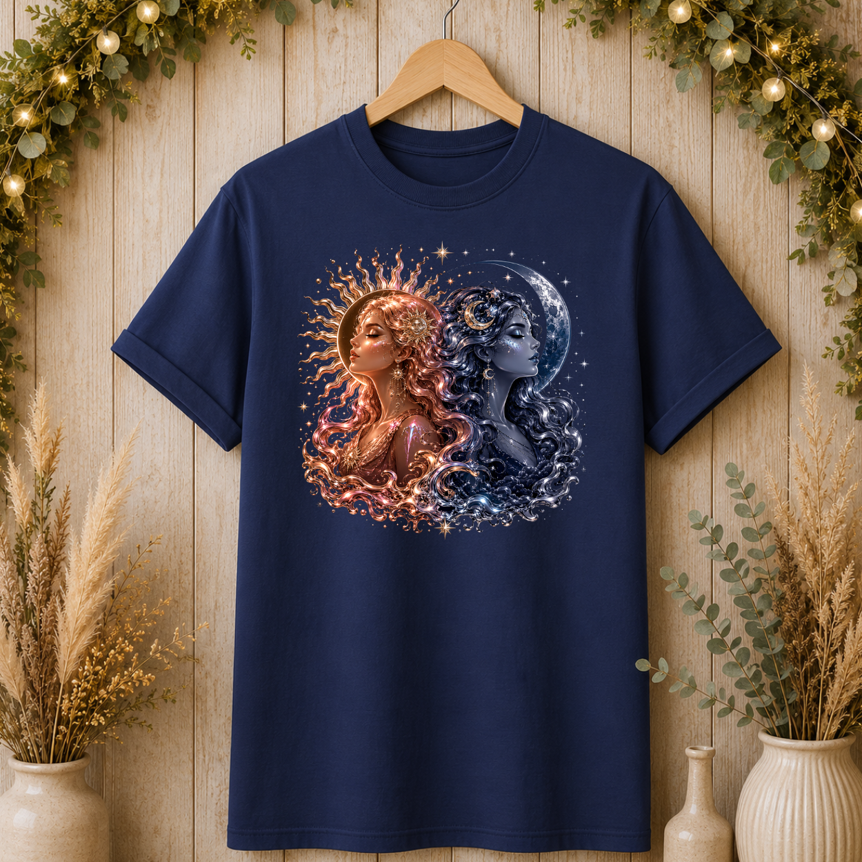 Sun and Moon Portrait T-Shirt