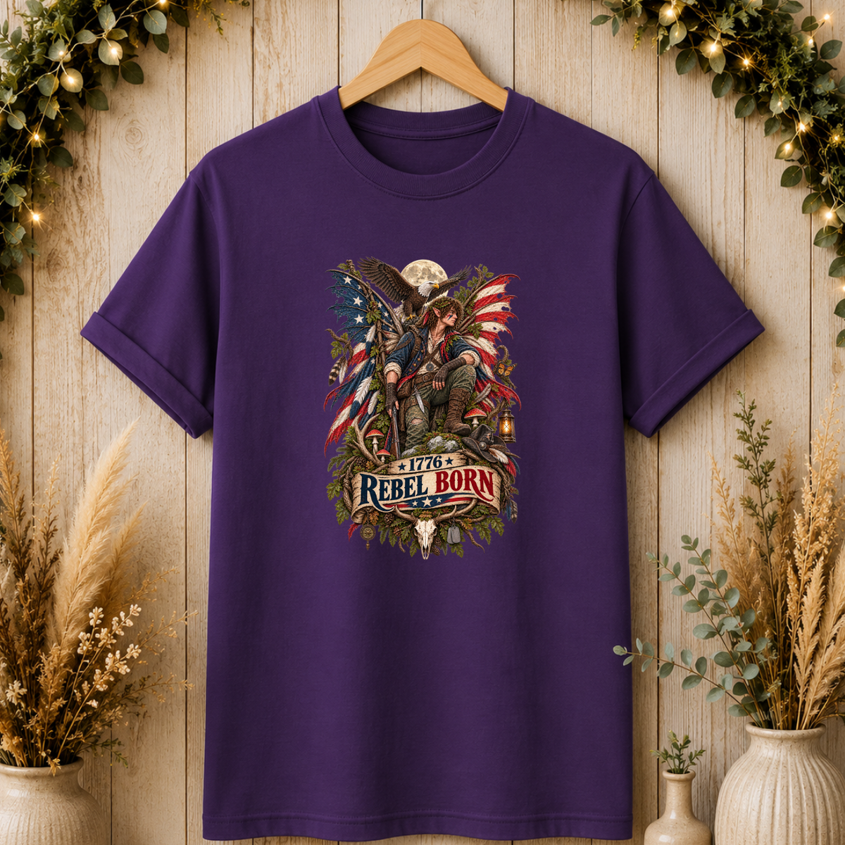 Rebel Born Eagle Graphic T-Shirt