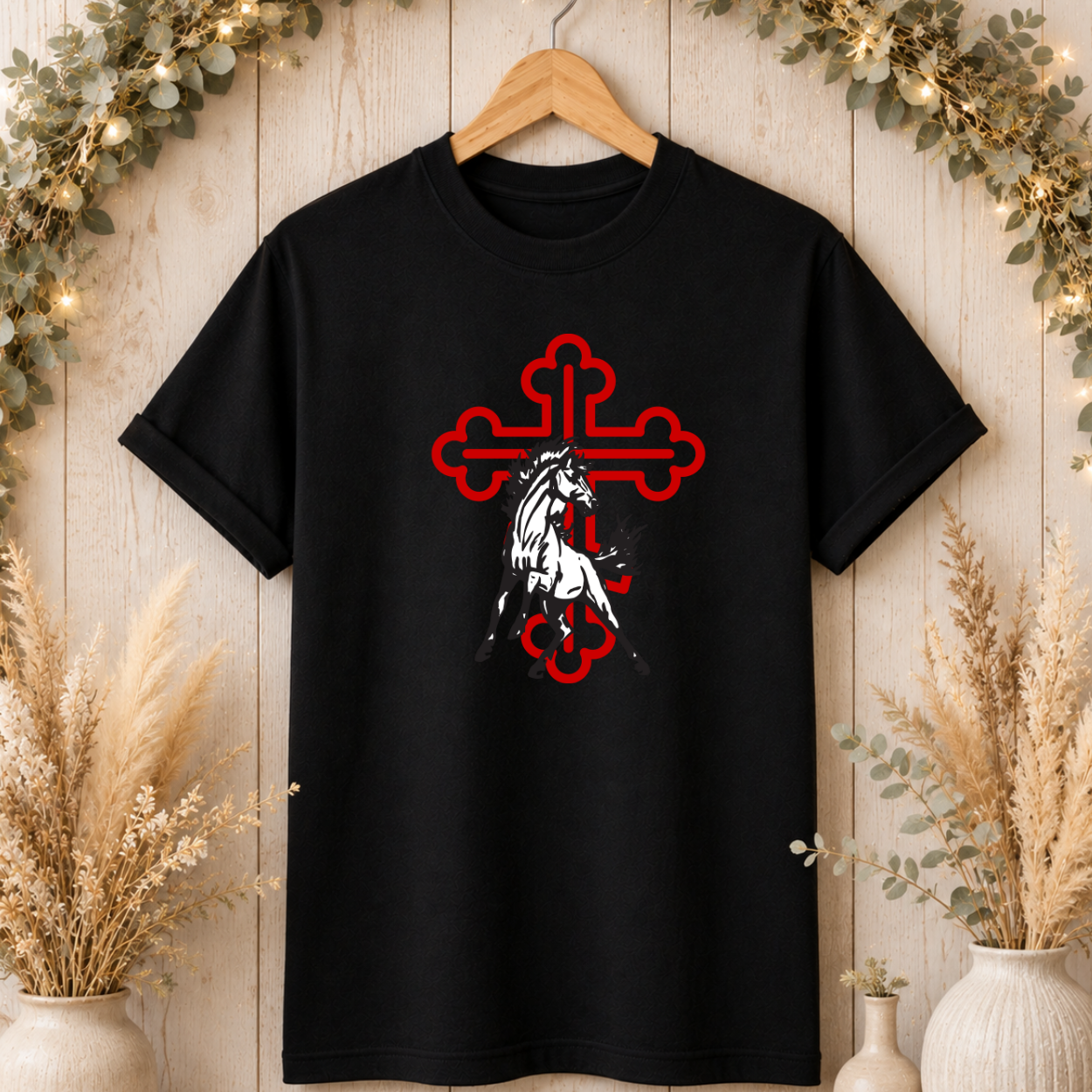 Horse Silhouette Cross T-Shirt
