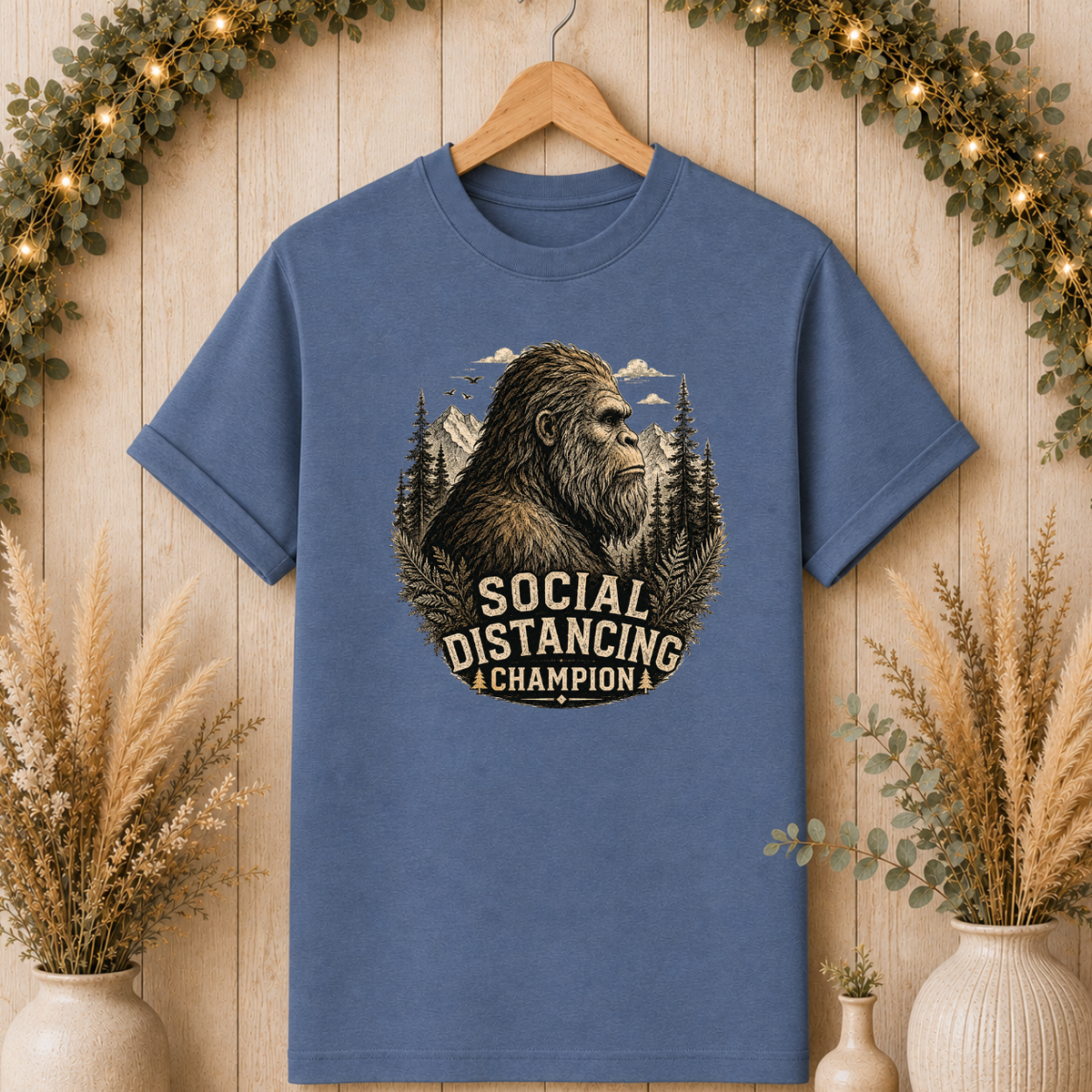 Bigfoot Social Distancing Champion T-Shirt