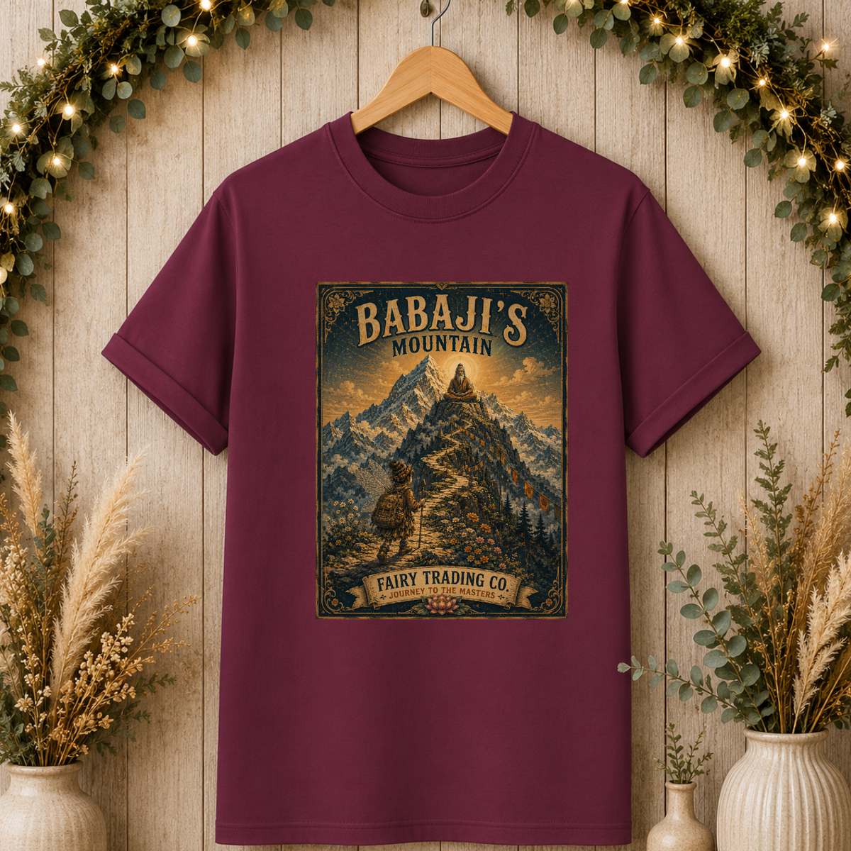 Babaji's Mountain Vintage T-Shirt – Retro Outdoor Adventure Graphic Tee