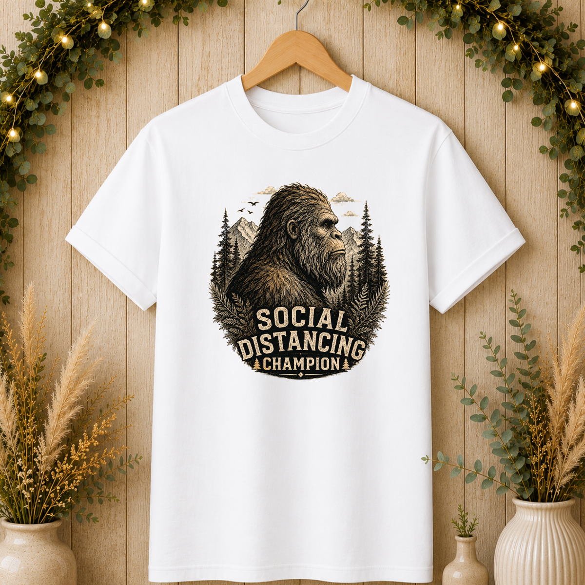 Bigfoot Social Distancing Champion T-Shirt
