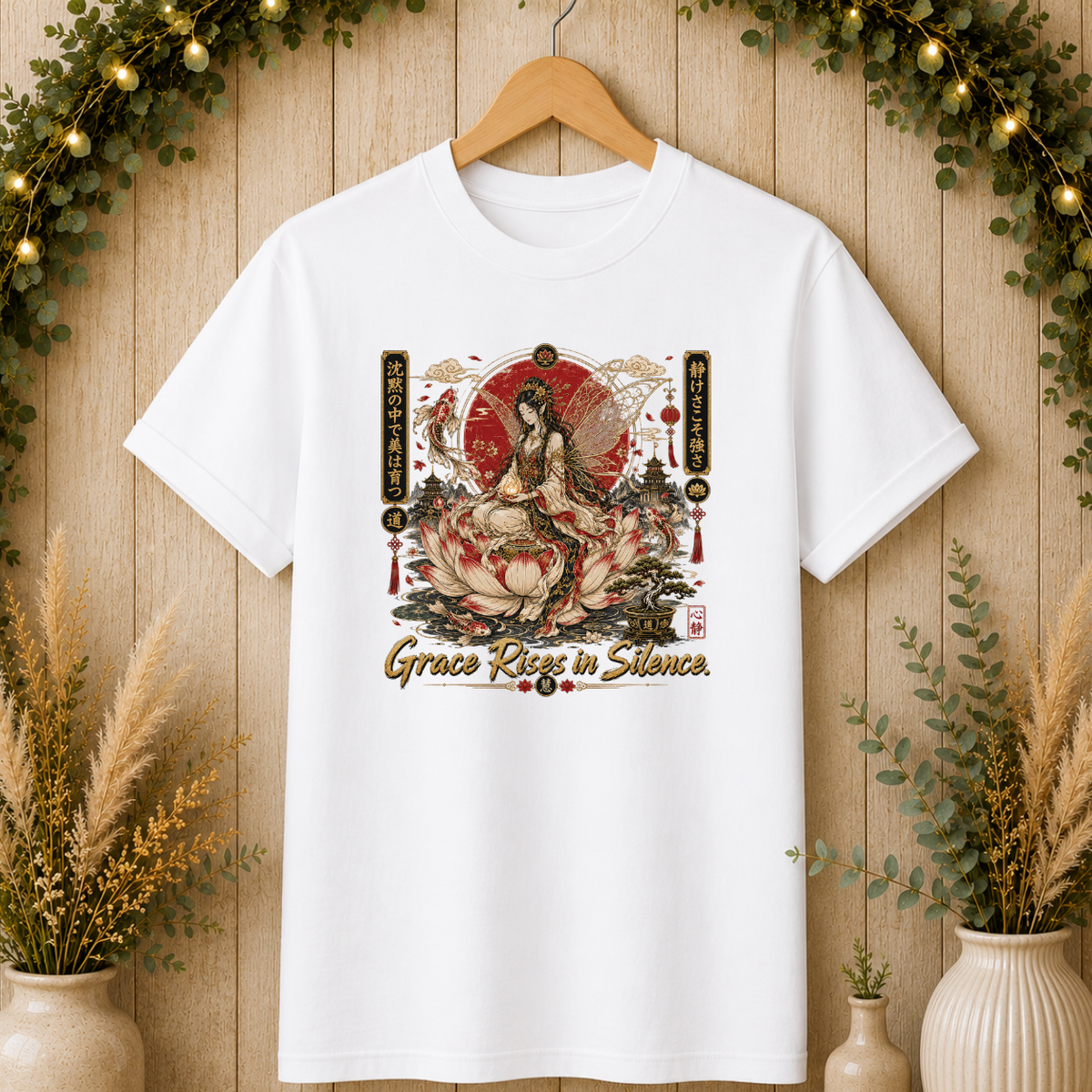 Asian Goddess Illustration T-Shirt
