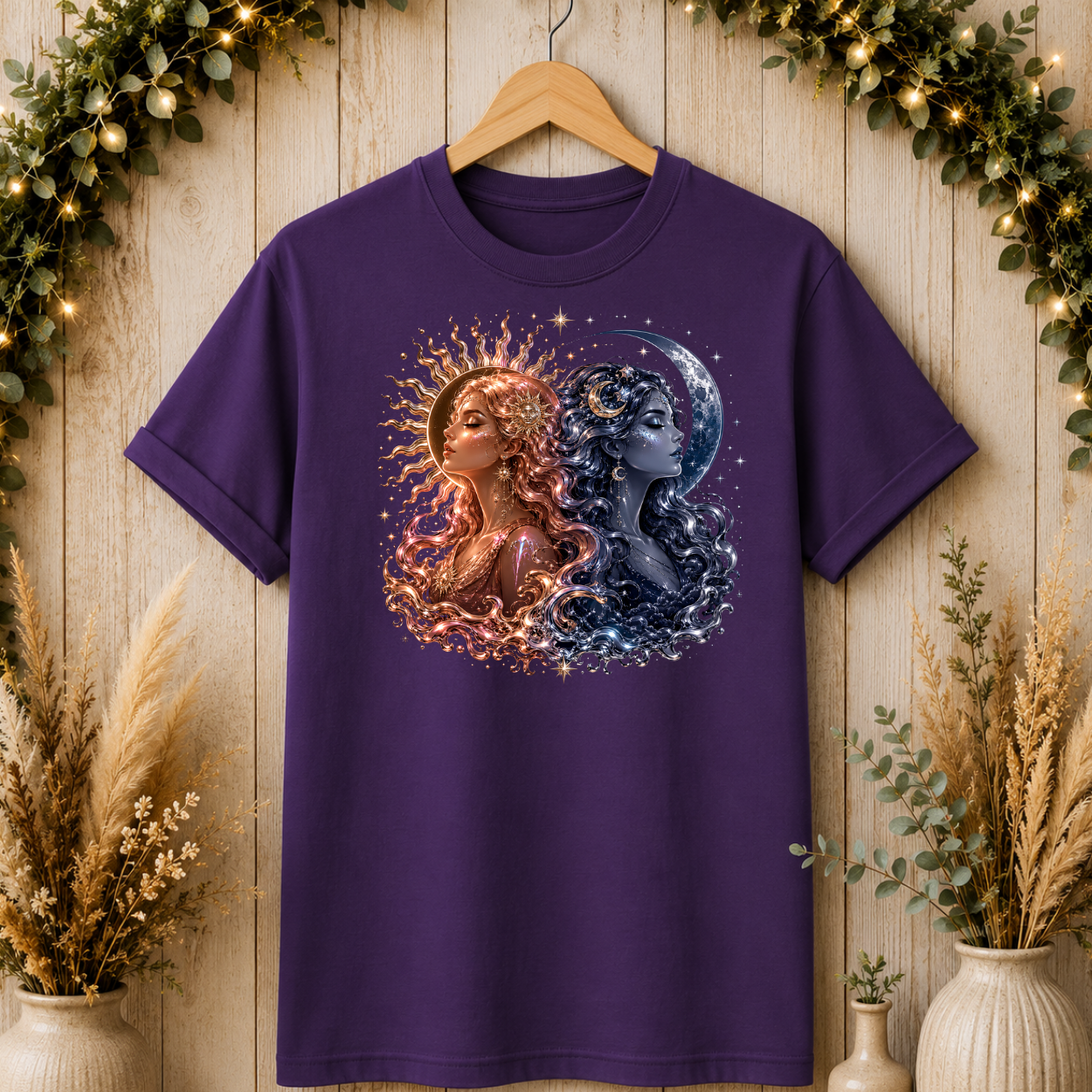 Sun and Moon Portrait T-Shirt