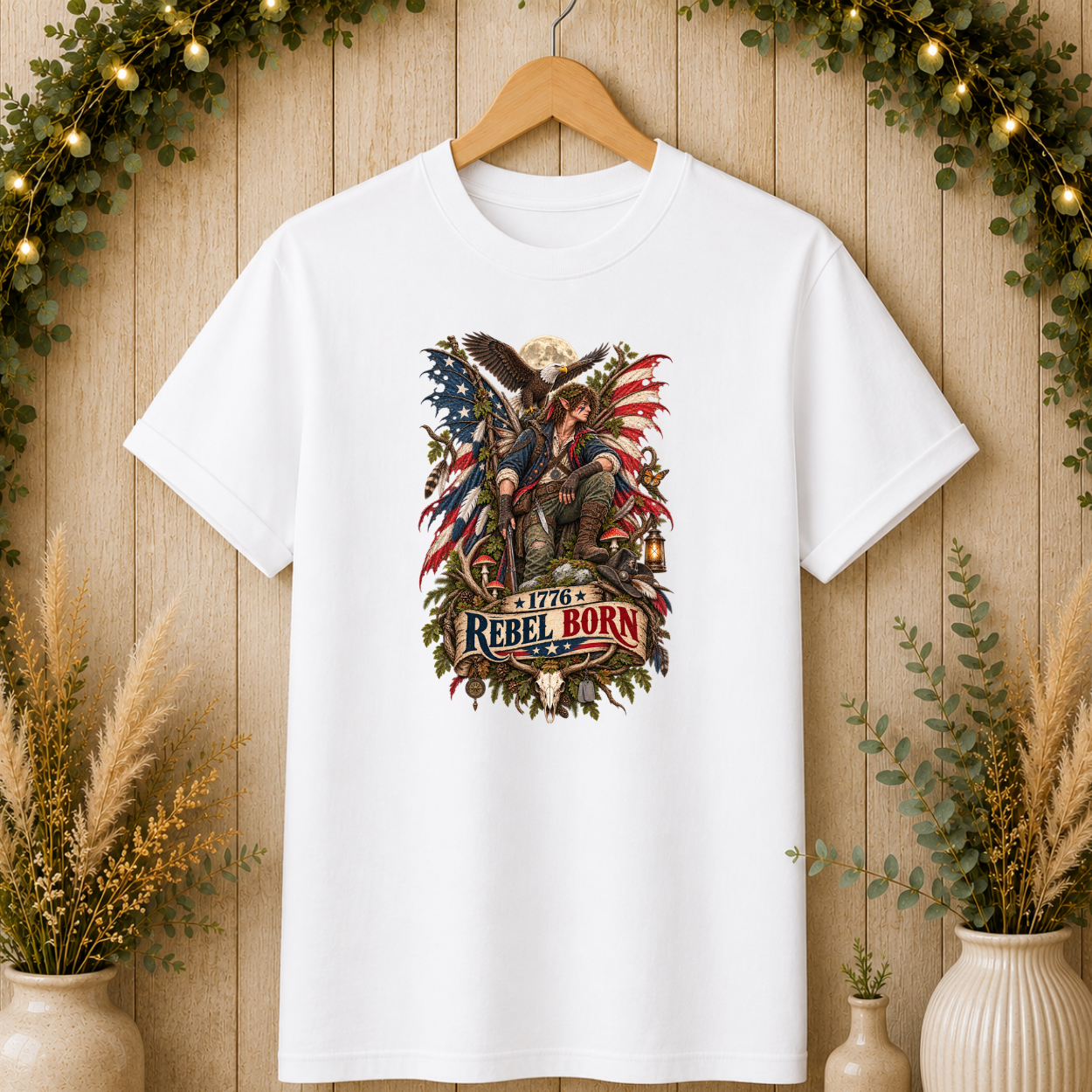 Rebel Born Eagle Graphic T-Shirt