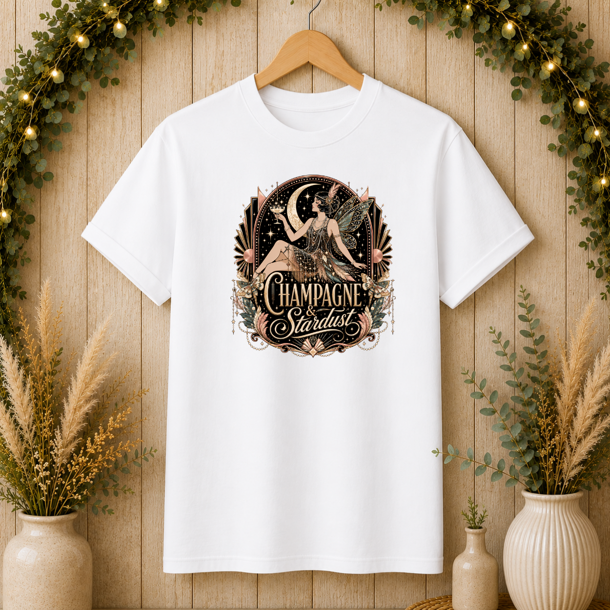 Vintage Moon Fairy Graphic T-Shirt