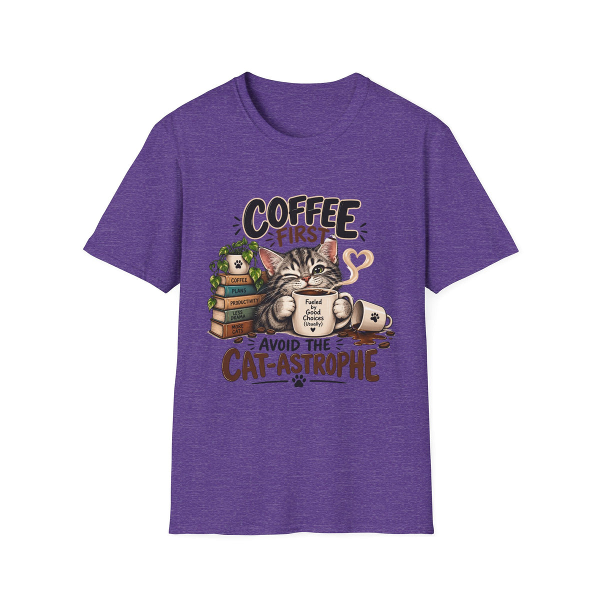 Coffee First Cat T-Shirt
