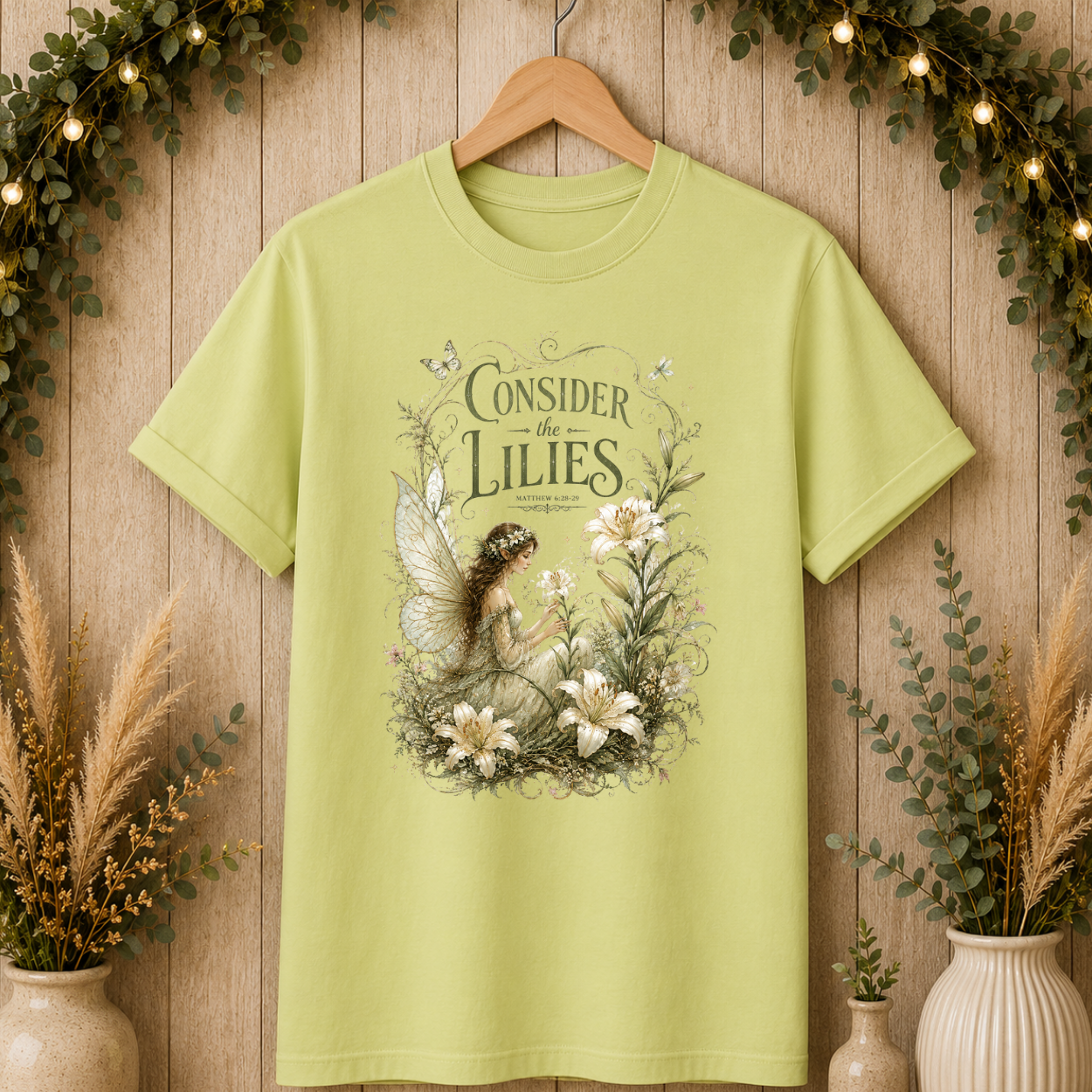 Consider the Lilies Floral Christian T-Shirt