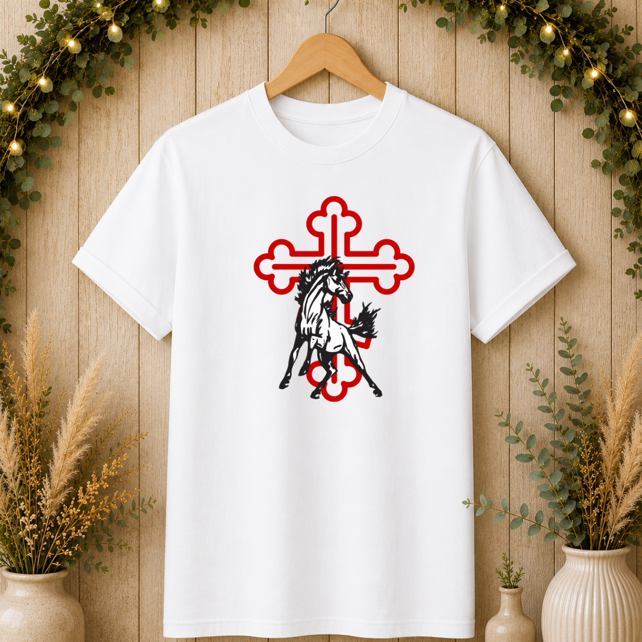Horse Silhouette Cross T-Shirt