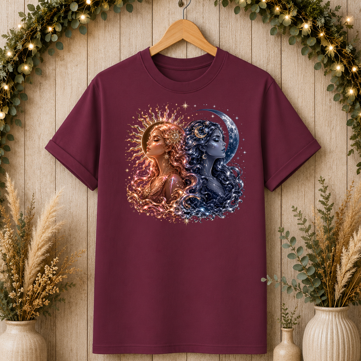 Sun and Moon Portrait T-Shirt