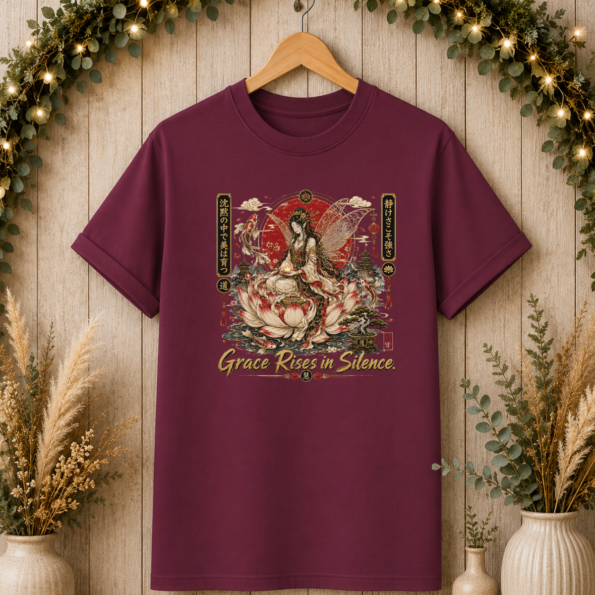 Asian Goddess Illustration T-Shirt