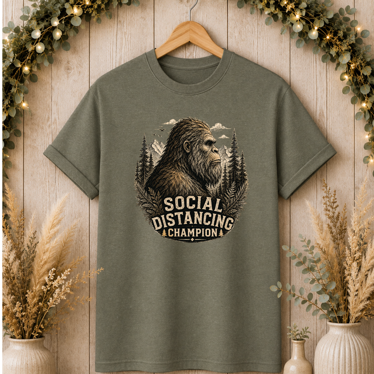 Bigfoot Social Distancing Champion T-Shirt