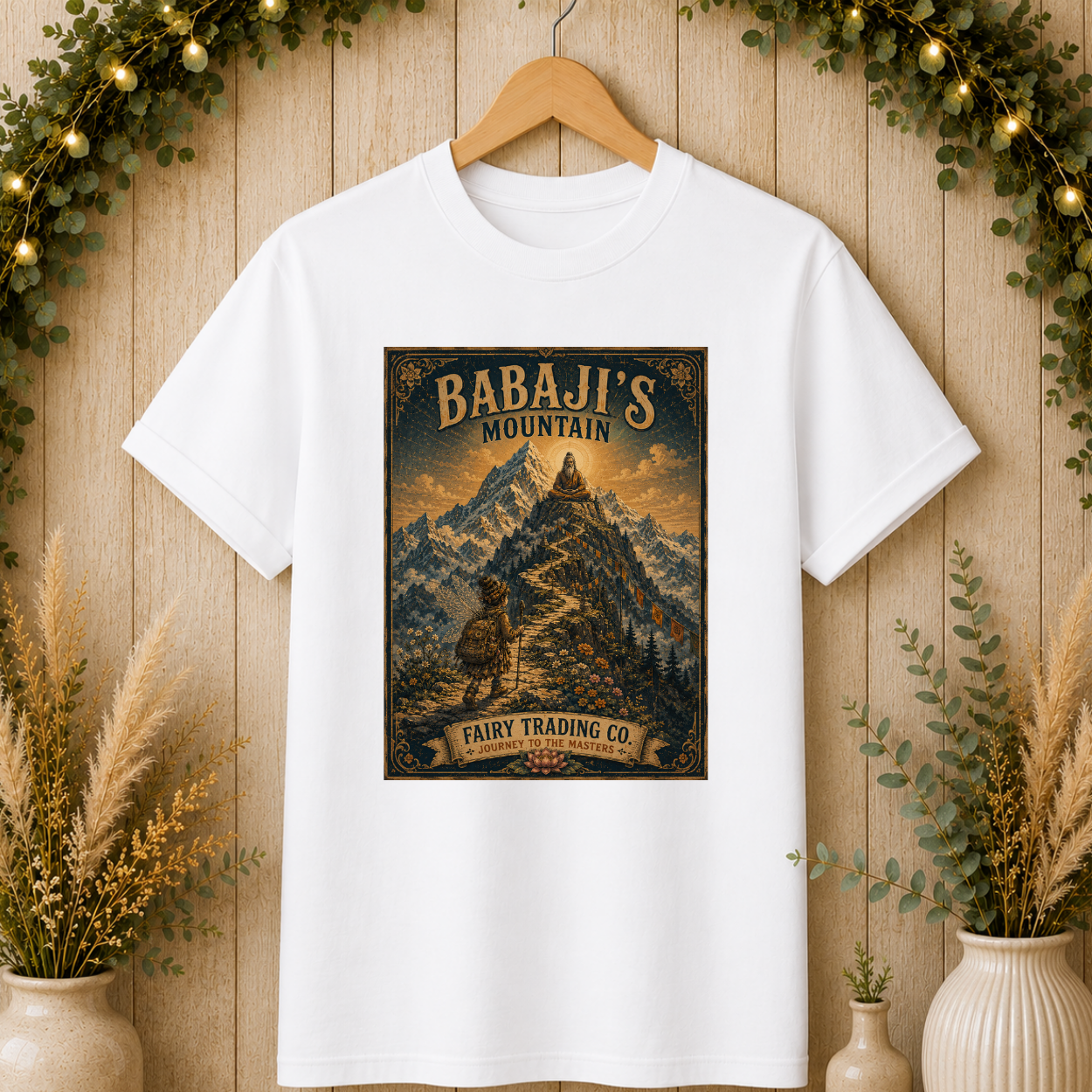 Babaji's Mountain Vintage T-Shirt – Retro Outdoor Adventure Graphic Tee