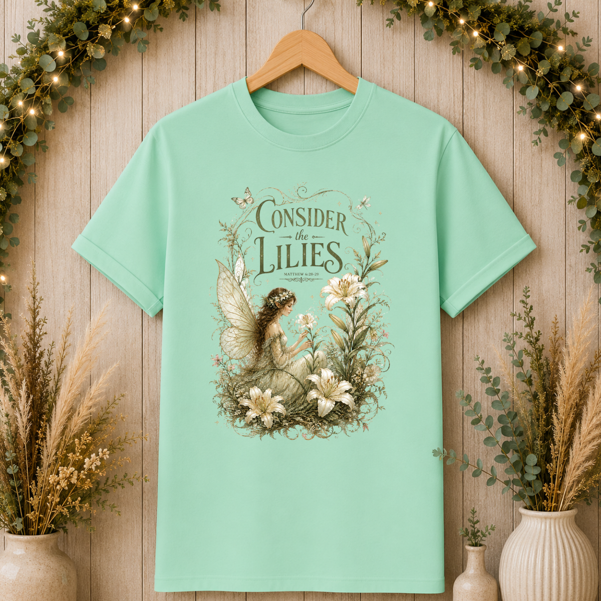 Consider the Lilies Floral Christian T-Shirt