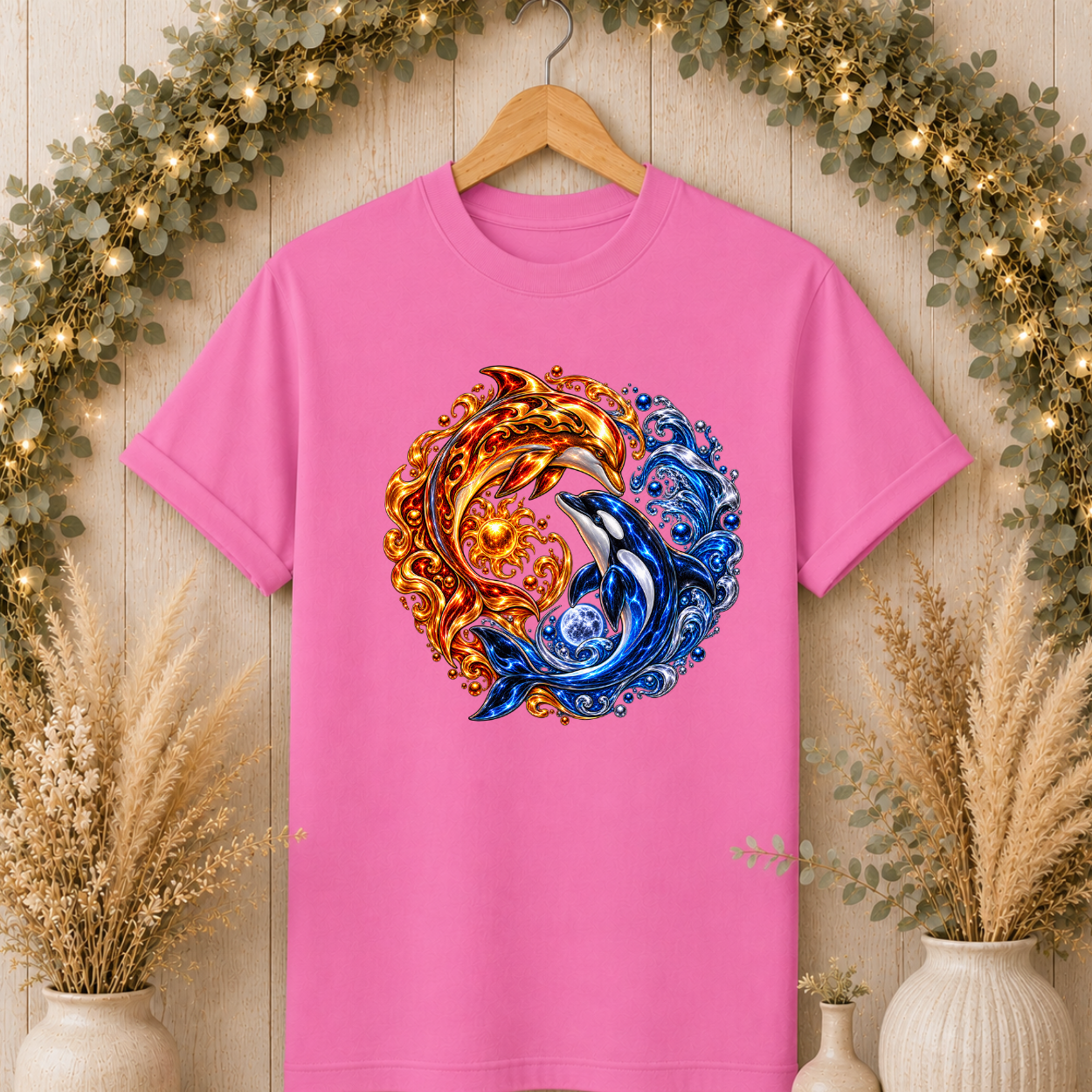 Fire and Water Yin Yang T-Shirt