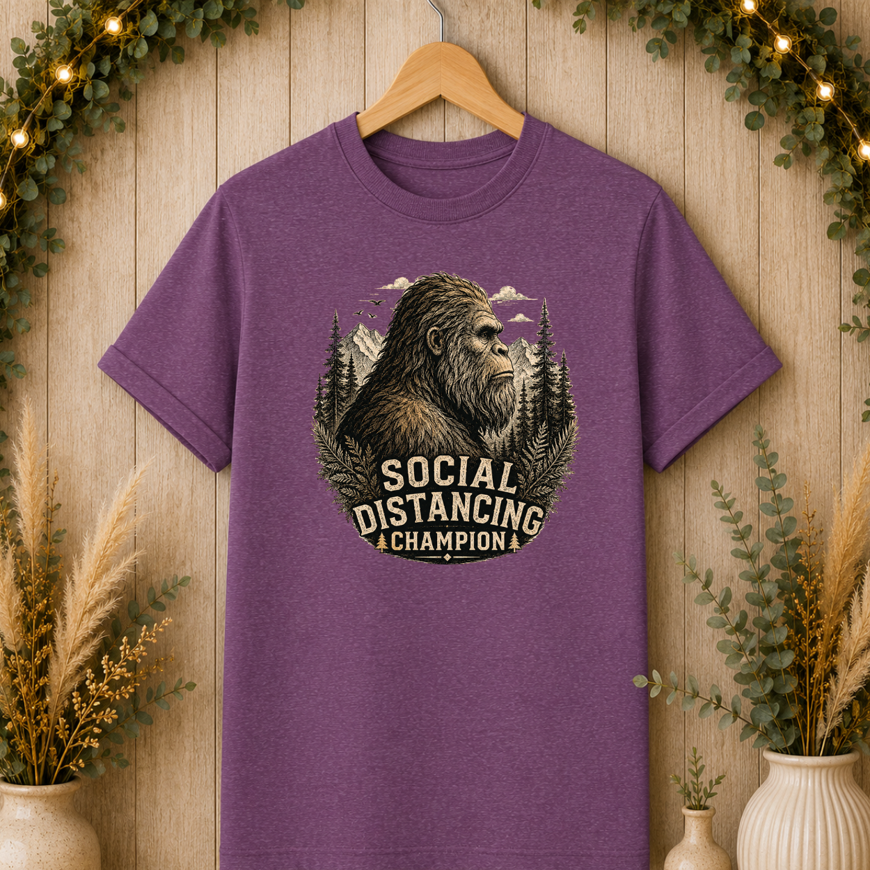 Bigfoot Social Distancing Champion T-Shirt