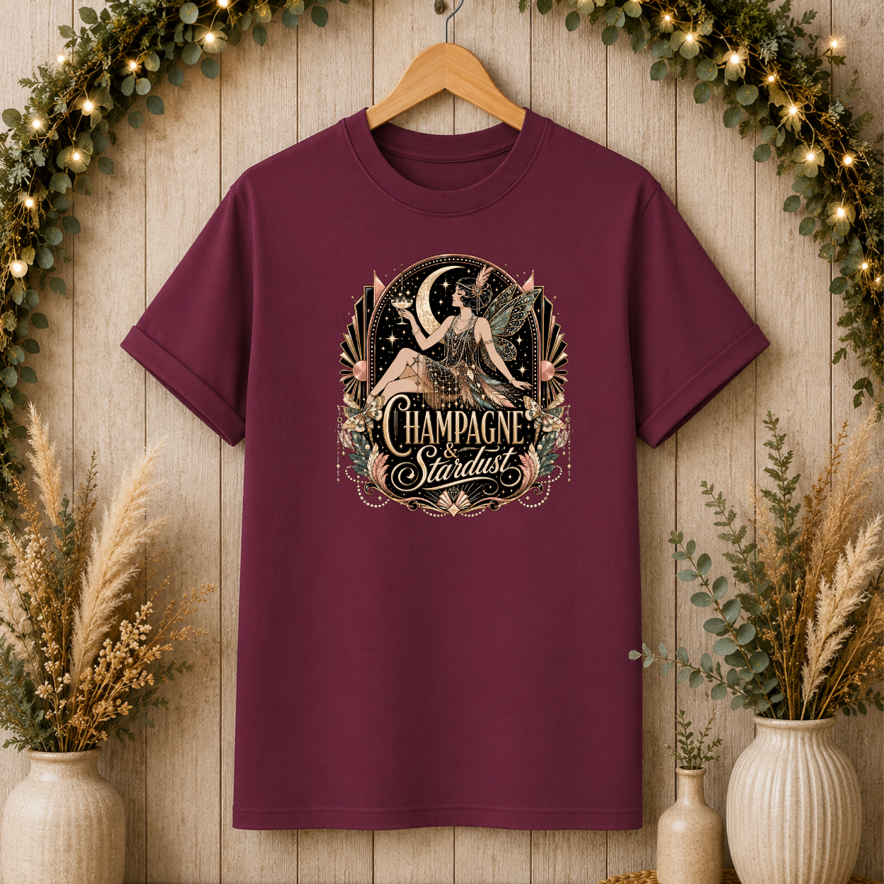 Vintage Moon Fairy Graphic T-Shirt