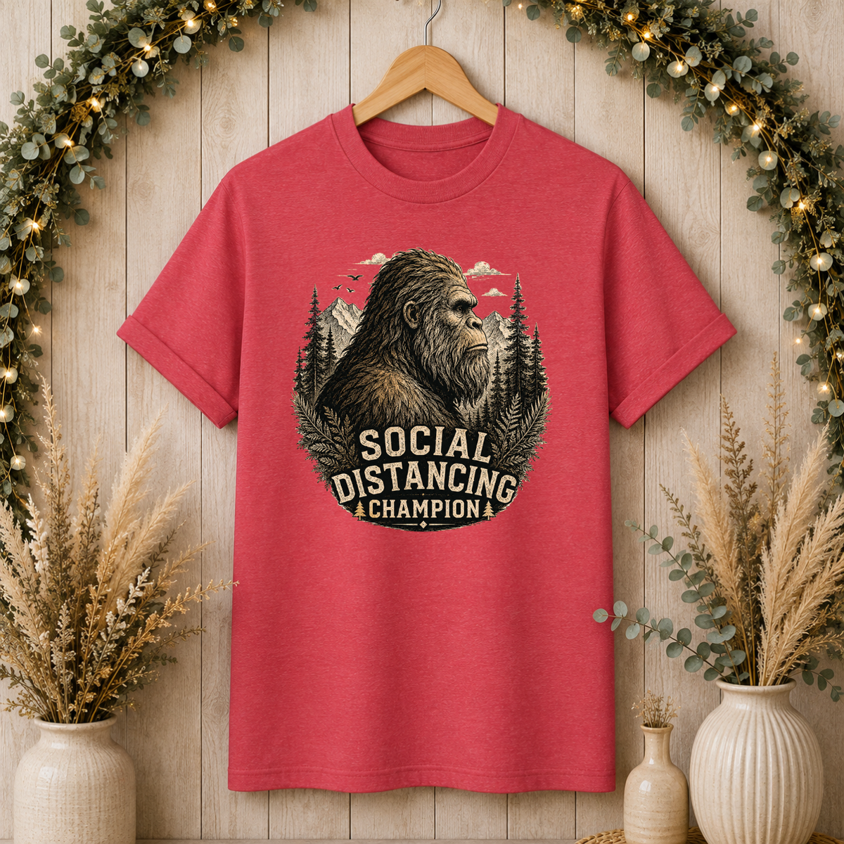 Bigfoot Social Distancing Champion T-Shirt